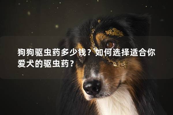 狗狗驱虫药多少钱？如何选择适合你爱犬的驱虫药？