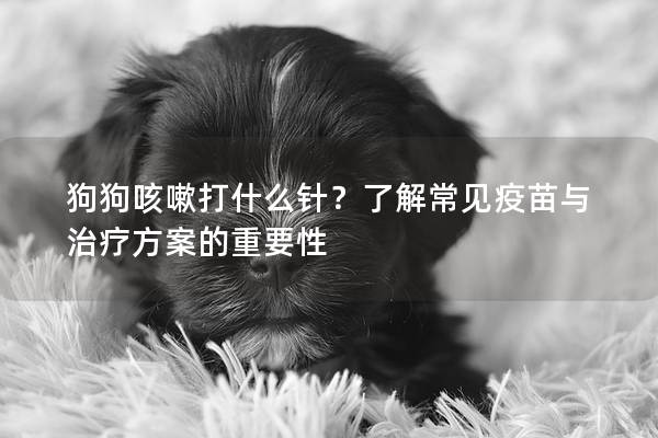 狗狗咳嗽打什么针？了解常见疫苗与治疗方案的重要性