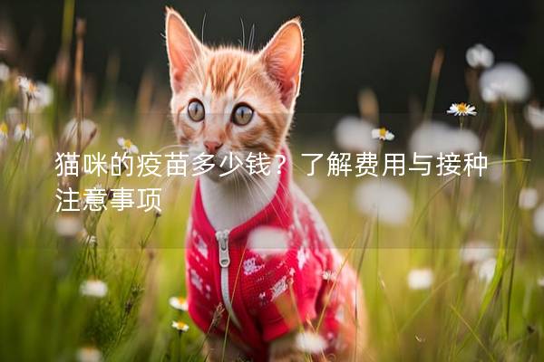 猫咪的疫苗多少钱？了解费用与接种注意事项