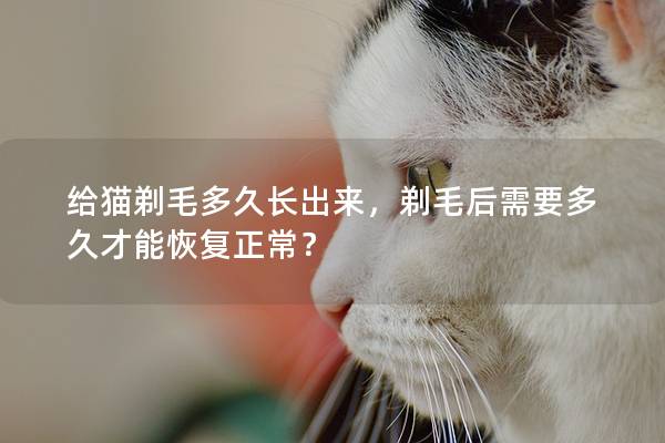 给猫剃毛多久长出来，剃毛后需要多久才能恢复正常？